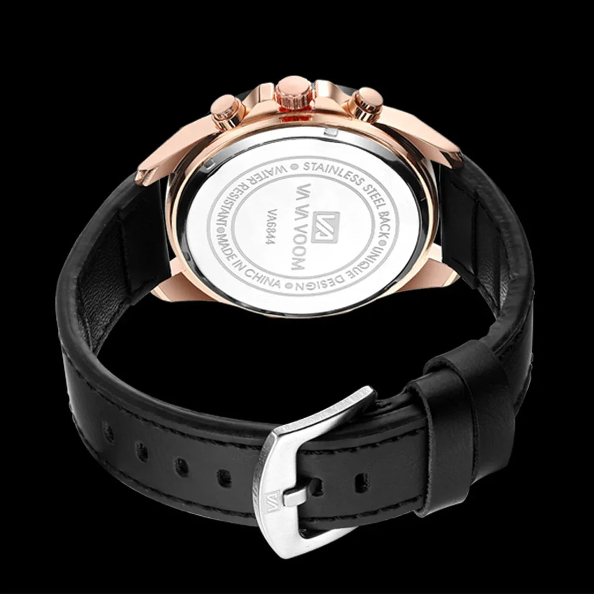 Bruce Men's 46mm Racing-Inspired Sports Watch - Large Leather Casual Design