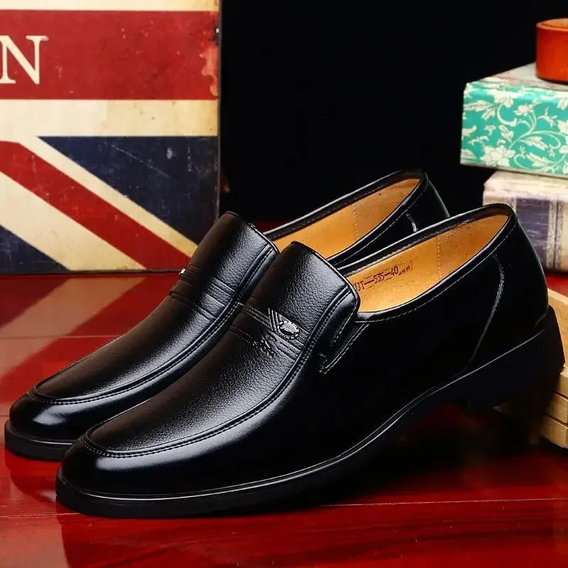 Cambria | Luxury Black Leather Loafers for Men