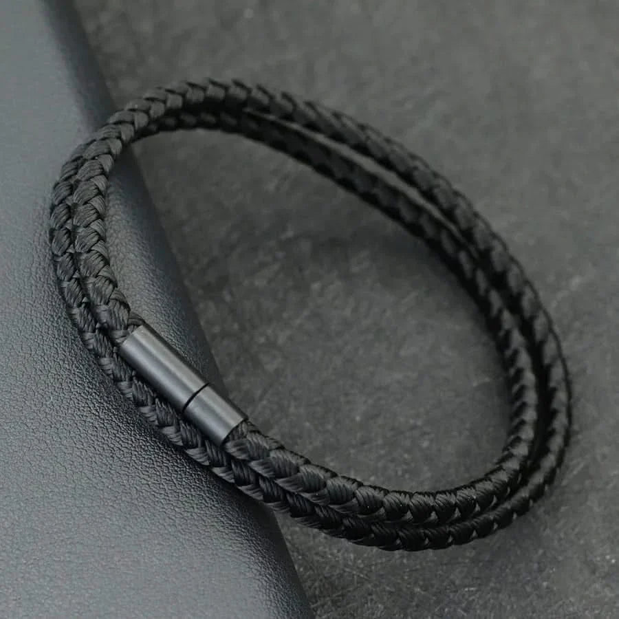 Aquarius Men's Double-Layer Nautical Rope Bracelet