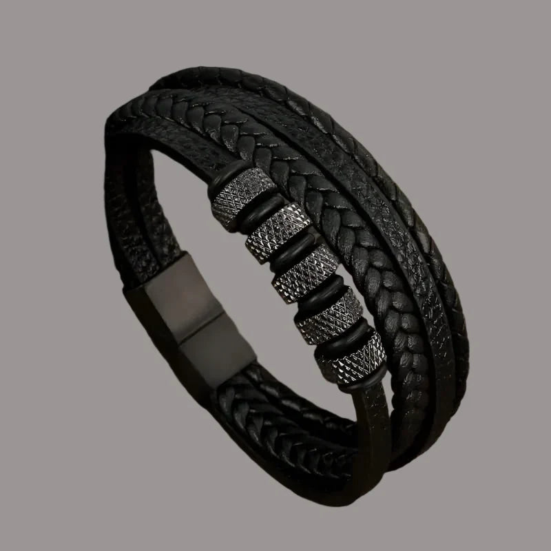 Samson | Classic Handcrafted Leather Bracelet for Men