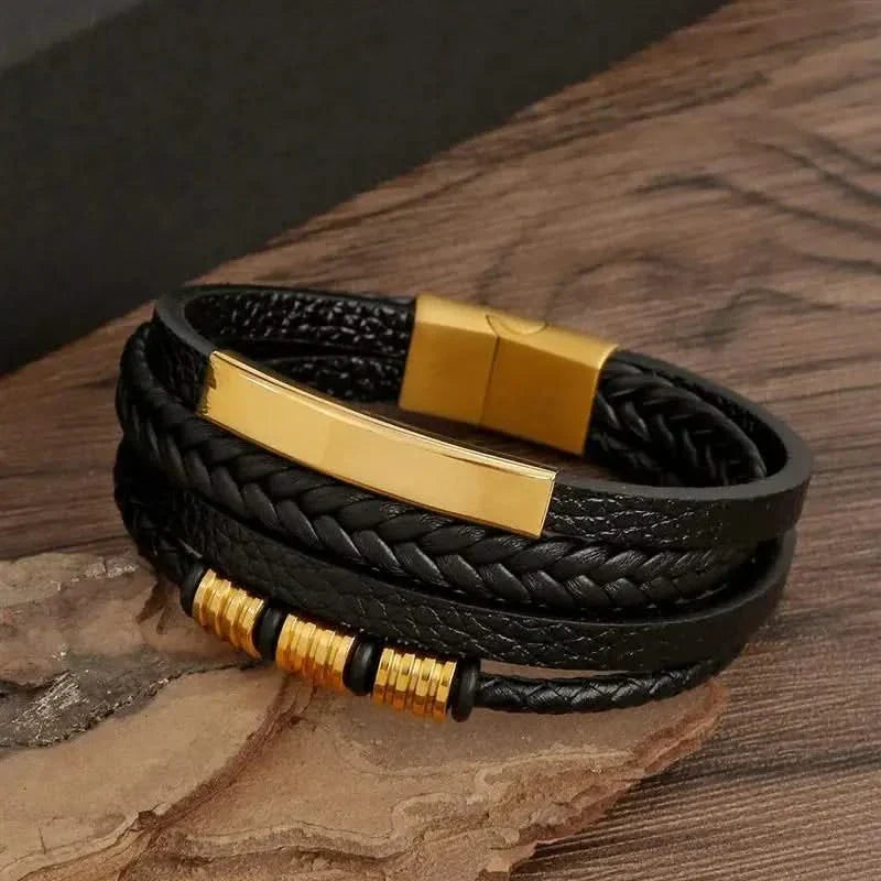 Samson | Classic Handcrafted Leather Bracelet for Men