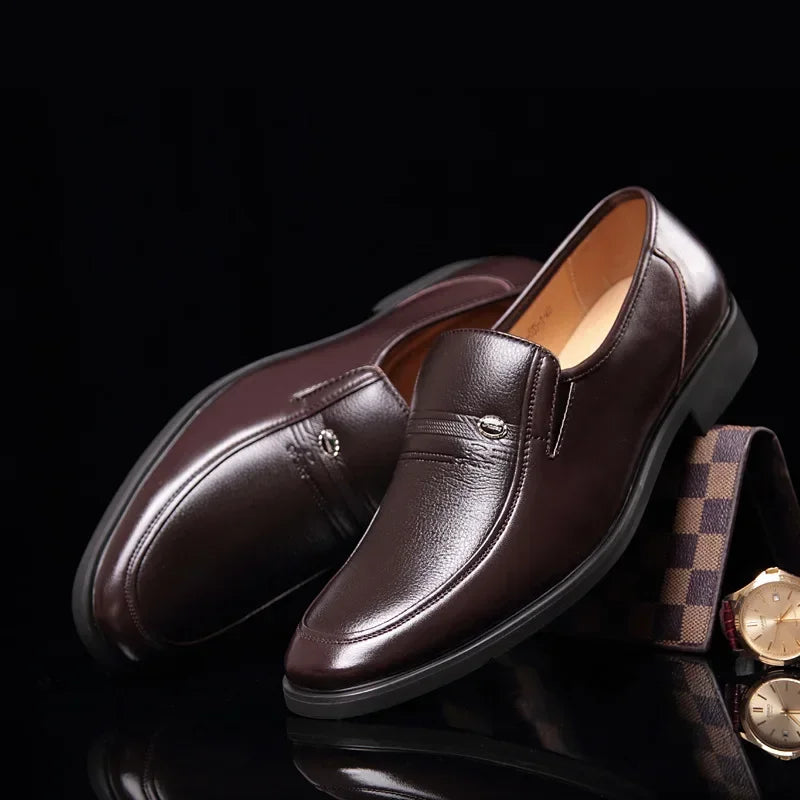 Cambria | Luxury Black Leather Loafers for Men