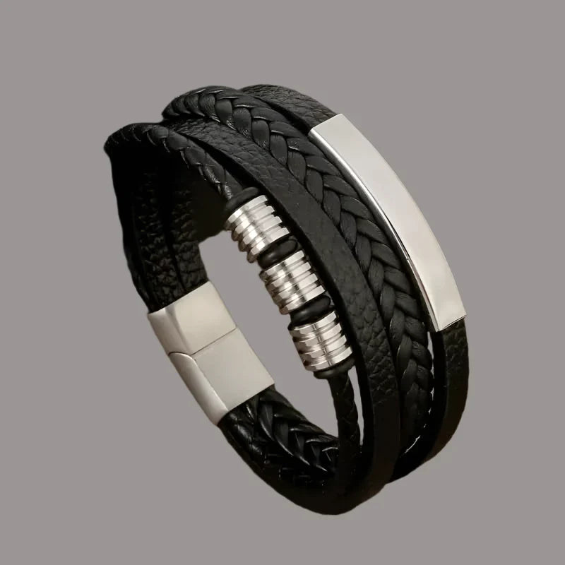 Samson | Classic Handcrafted Leather Bracelet for Men