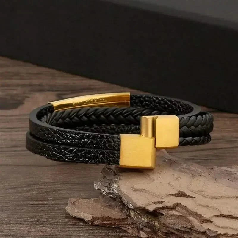Samson | Classic Handcrafted Leather Bracelet for Men