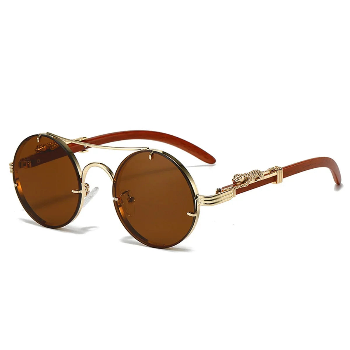 Comoros Retro Round Sunglasses - Men's Double Bridge Multicolor Eyewear