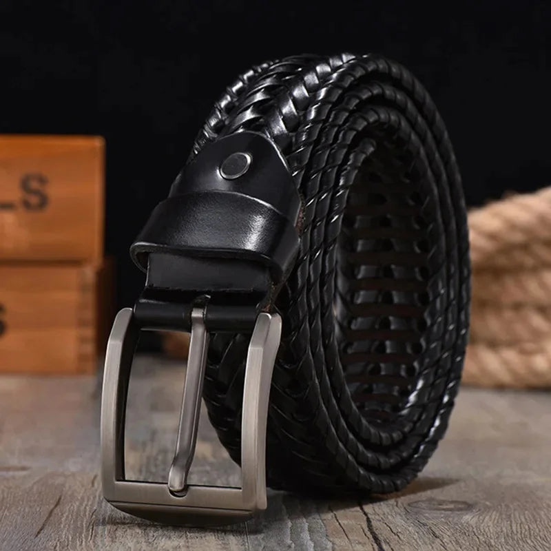 Nile | Men's Artisan Leather Belt - Stylish Retro Design with Breathable Buckle