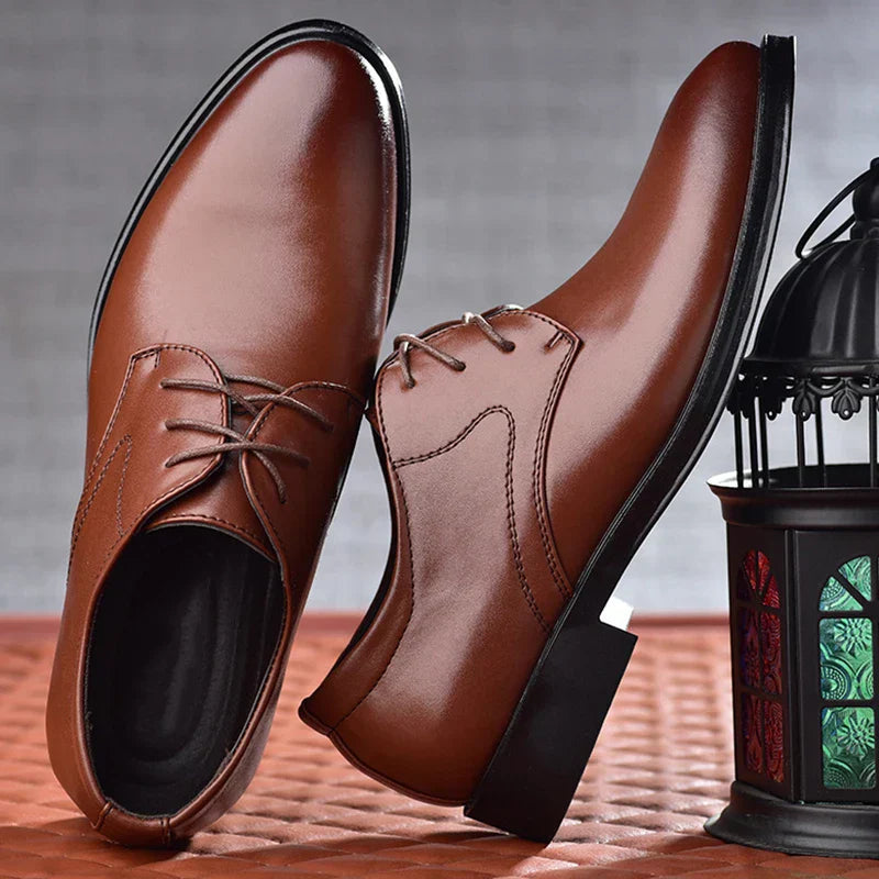 Beatty | Men's Classic Black Leather Oxford Dress Shoes