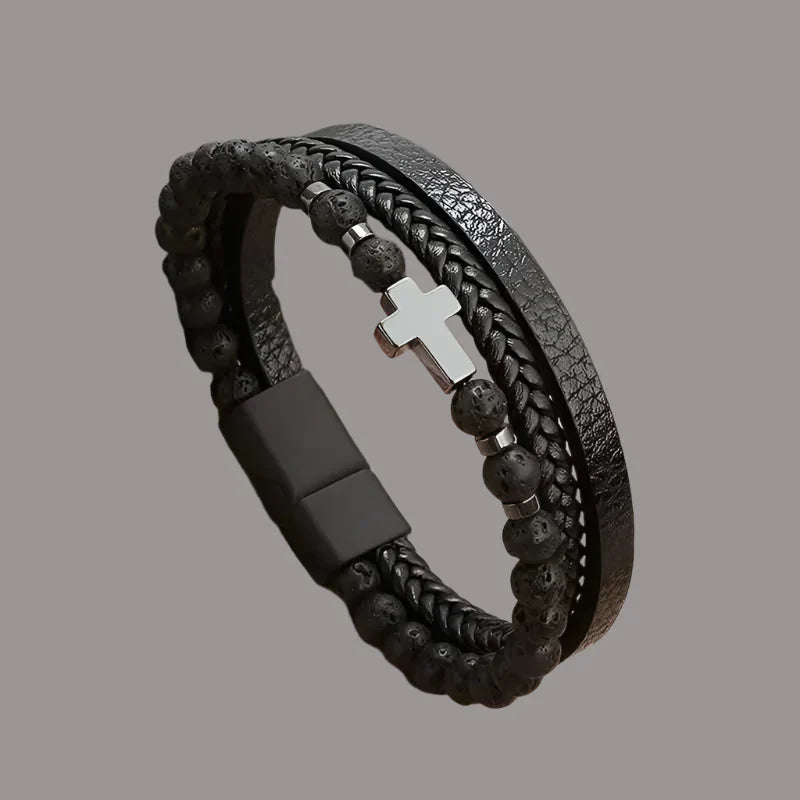 Samson | Classic Handcrafted Leather Bracelet for Men