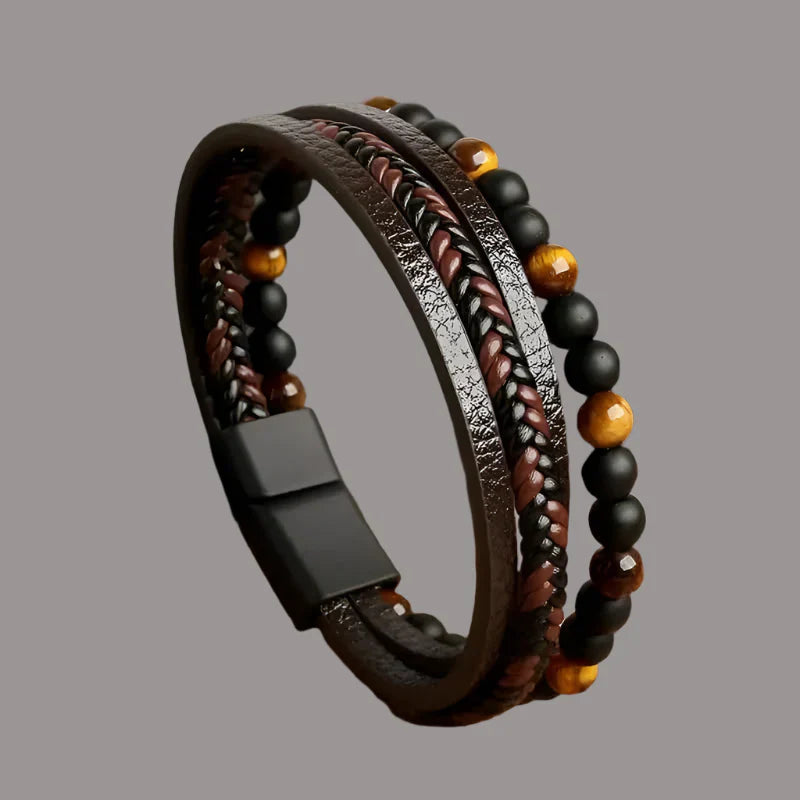 Samson | Classic Handcrafted Leather Bracelet for Men
