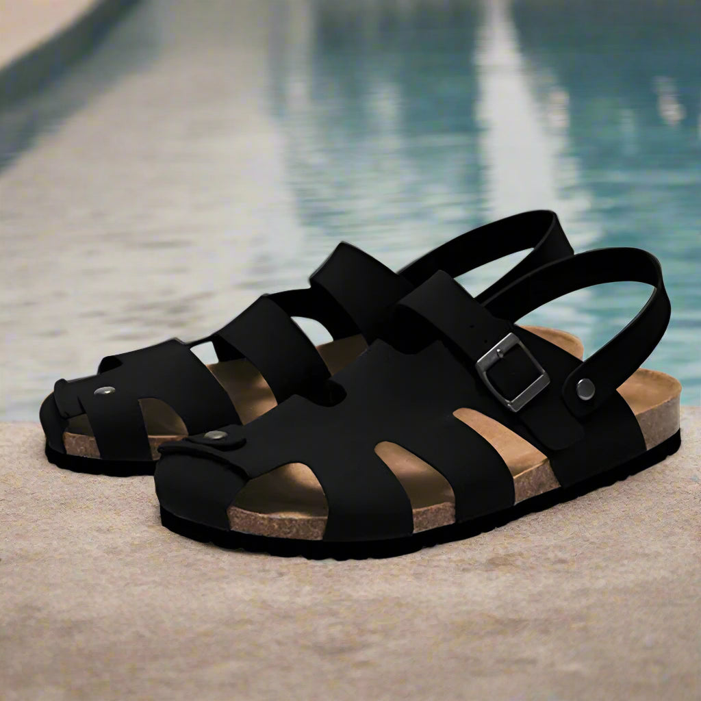 Rhett - Men's Suede Cork Sandals
