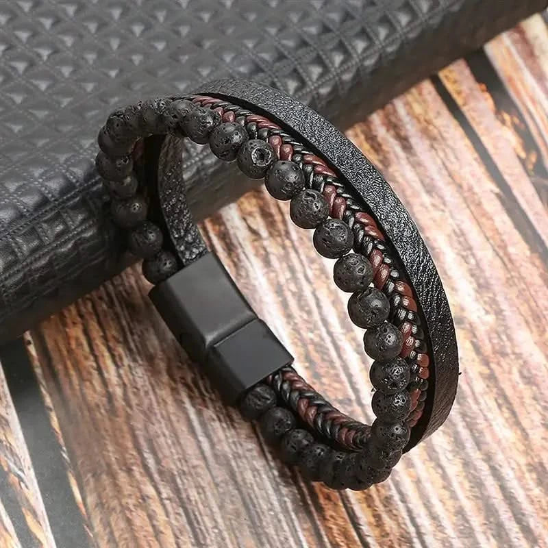 Samson | Classic Handcrafted Leather Bracelet for Men