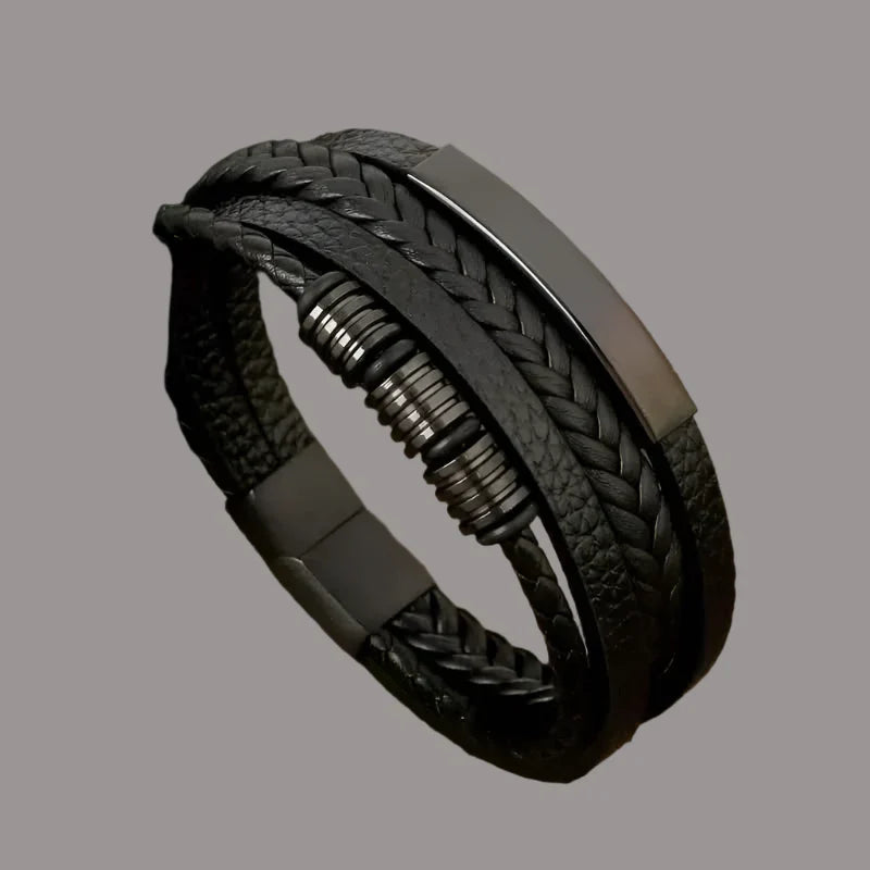 Samson | Classic Handcrafted Leather Bracelet for Men