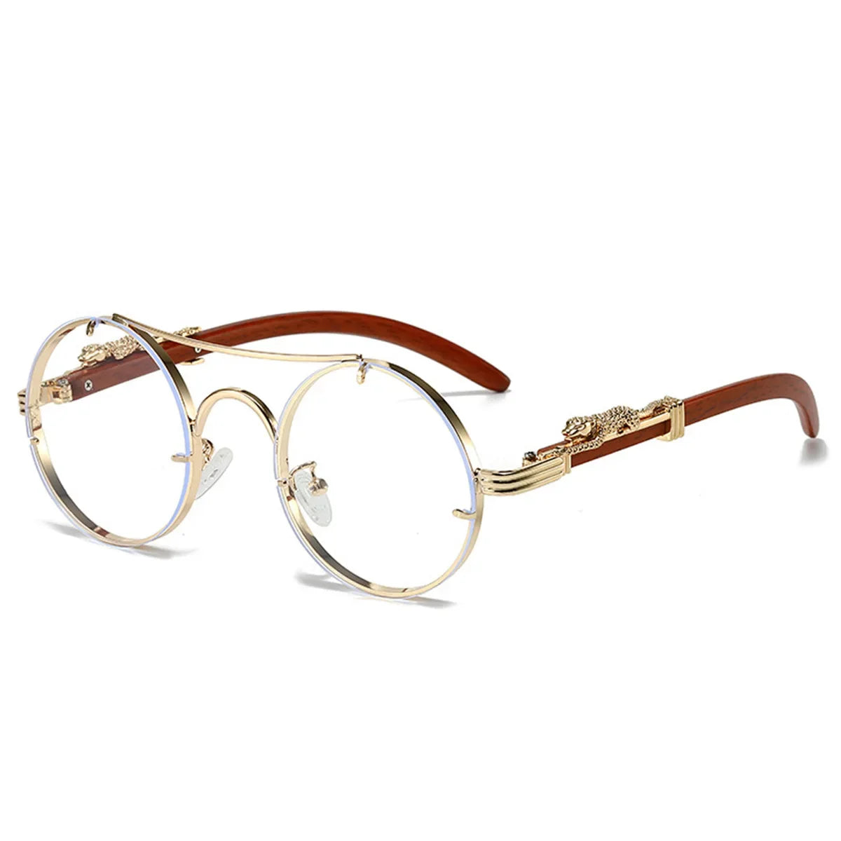 Comoros Retro Round Sunglasses - Men's Double Bridge Multicolor Eyewear