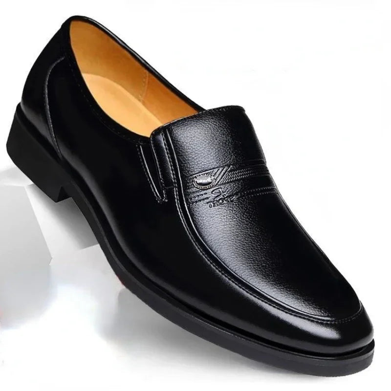 Cambria | Luxury Black Leather Loafers for Men