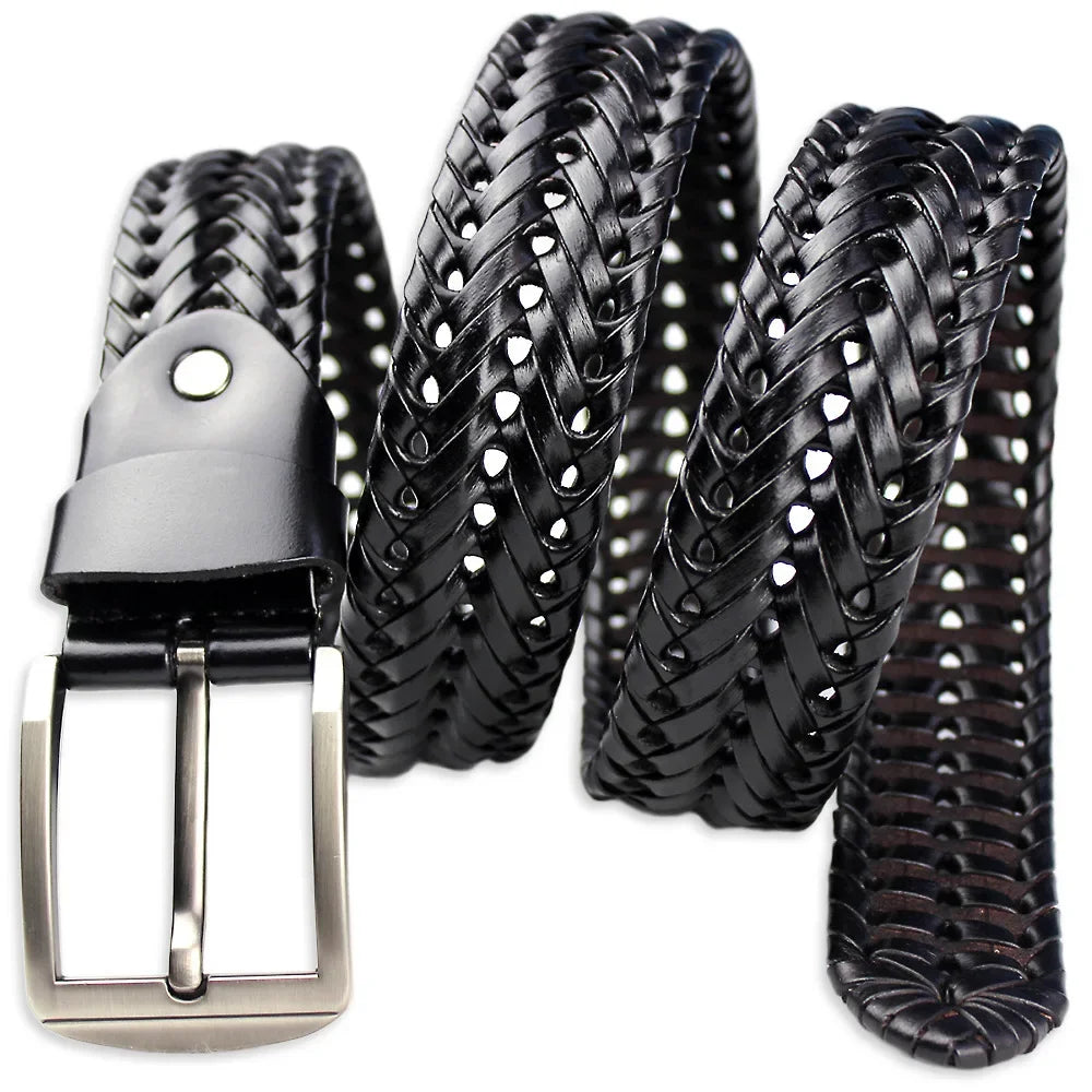 Nile | Men's Artisan Leather Belt - Stylish Retro Design with Breathable Buckle