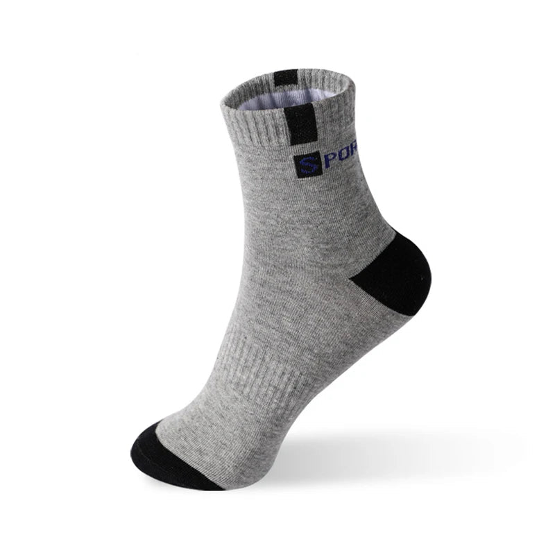 SoftStride Men's Sport Socks - 5 Pairs of Breathable Cotton