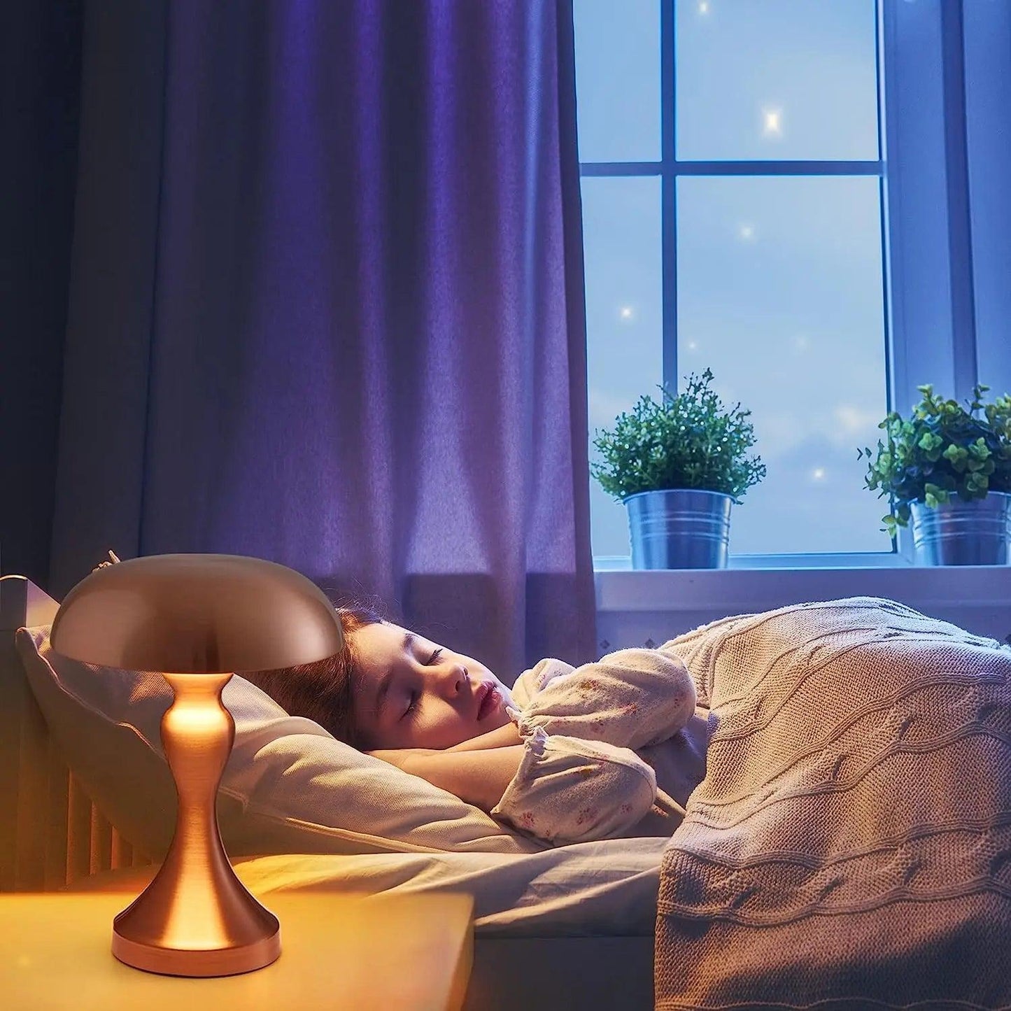 Stylish Rechargeable Touch-Sensor LED Table Lamp – Wireless Night Light for Effortless Ambiance