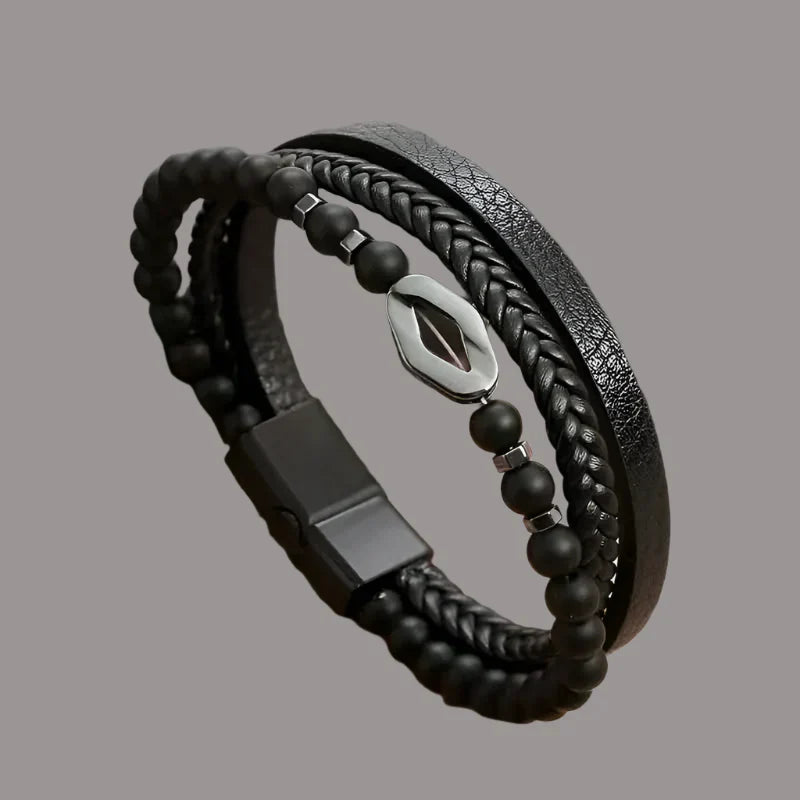 Samson | Classic Handcrafted Leather Bracelet for Men