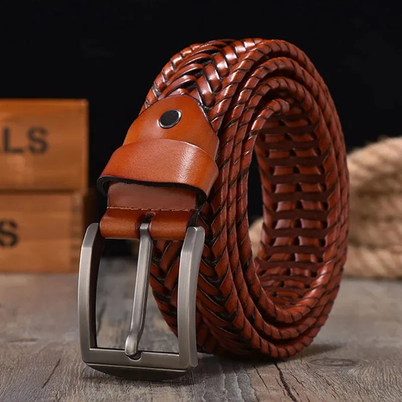 Nile | Men's Artisan Leather Belt - Stylish Retro Design with Breathable Buckle
