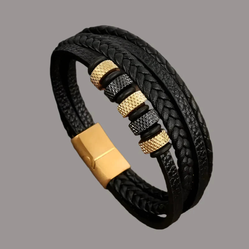 Samson | Classic Handcrafted Leather Bracelet for Men