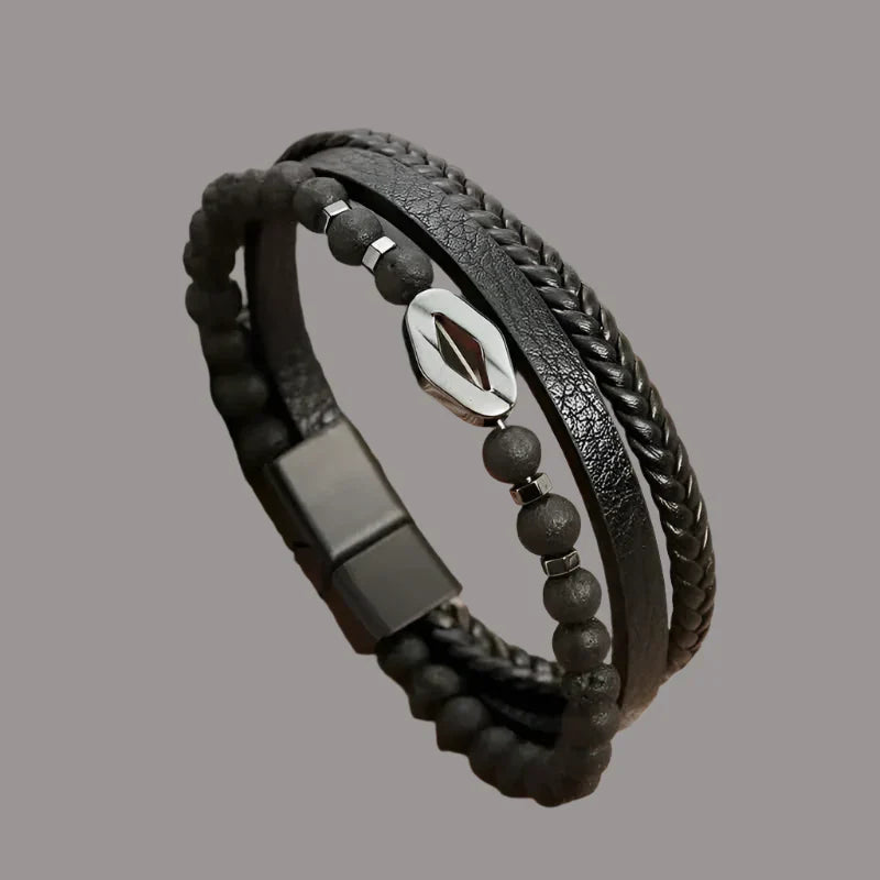 Samson | Classic Handcrafted Leather Bracelet for Men