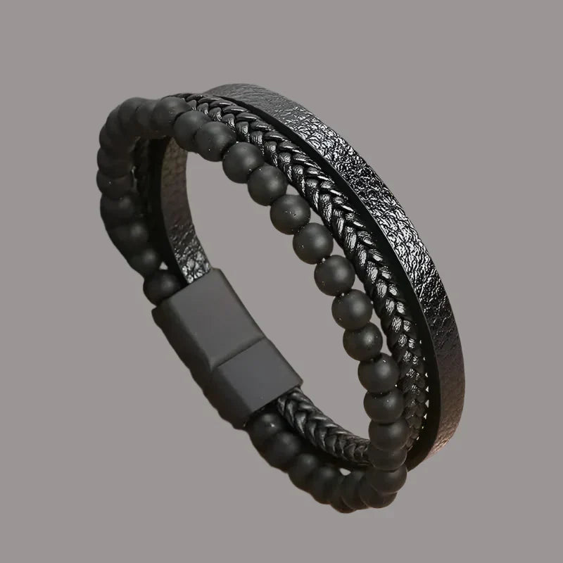 Samson | Classic Handcrafted Leather Bracelet for Men