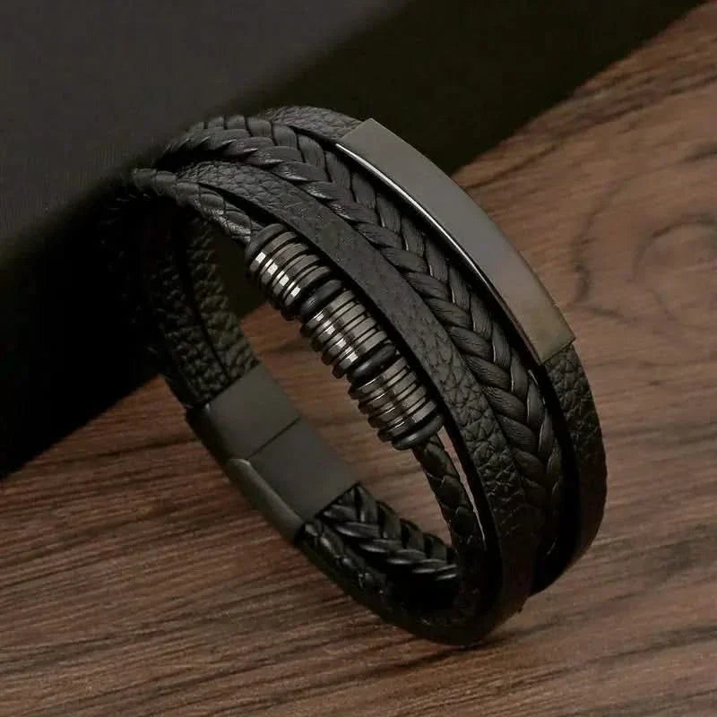Samson | Classic Handcrafted Leather Bracelet for Men