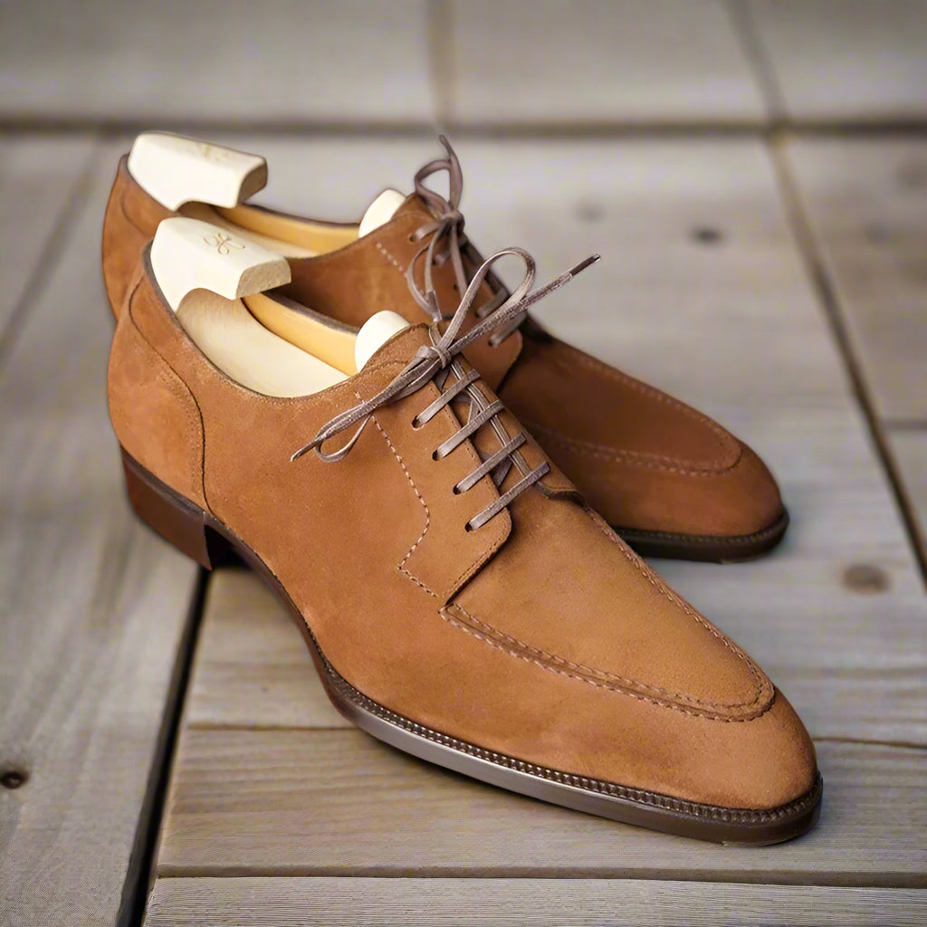 Levine Men's Suede Dress Derby Shoes