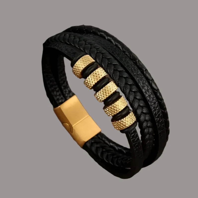 Samson | Classic Handcrafted Leather Bracelet for Men