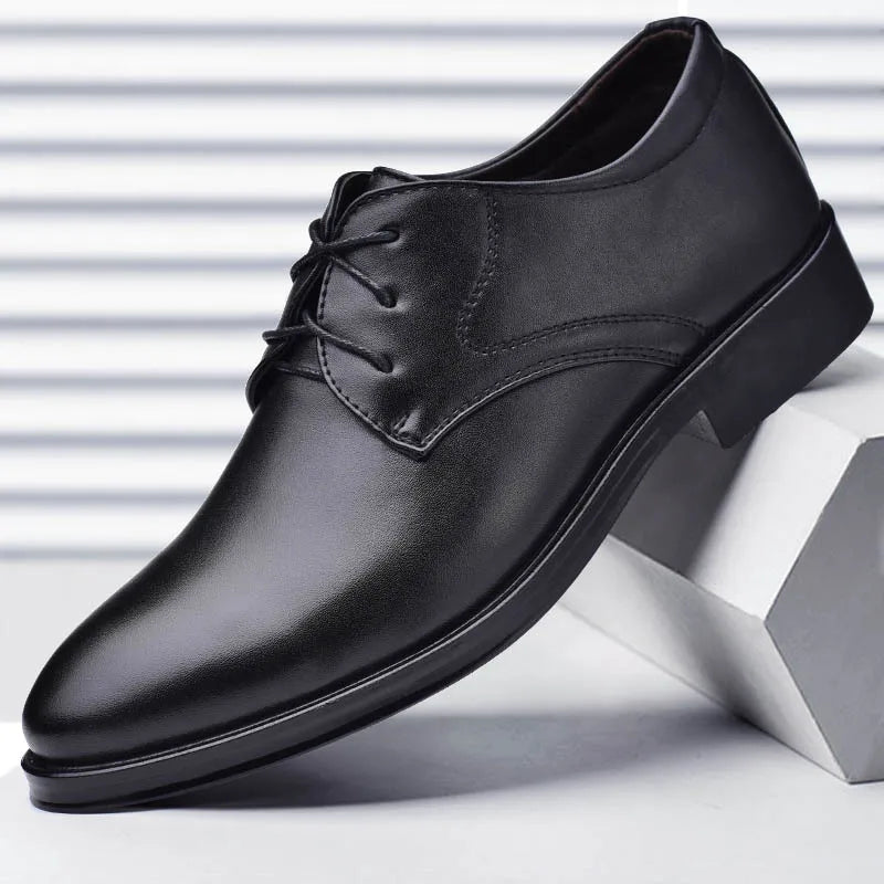 Beatty | Men's Classic Black Leather Oxford Dress Shoes
