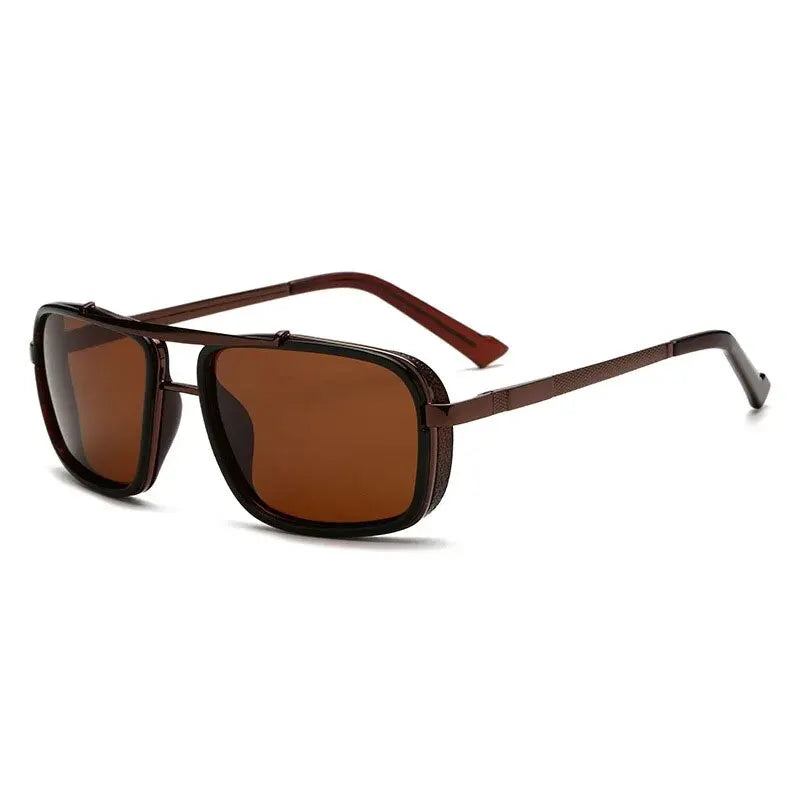 Florence | Men's Dual-Beam Aviator Sunglasses with Punk-Inspired Square Design and UV400 Protection
