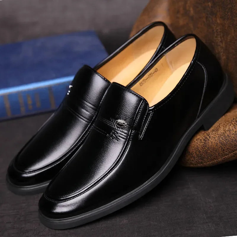 Cambria | Luxury Black Leather Loafers for Men