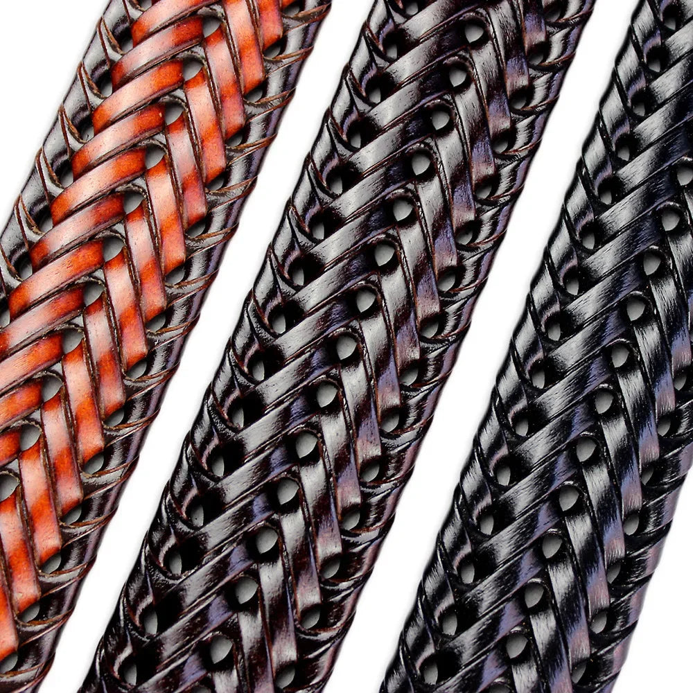 Nile | Men's Artisan Leather Belt - Stylish Retro Design with Breathable Buckle