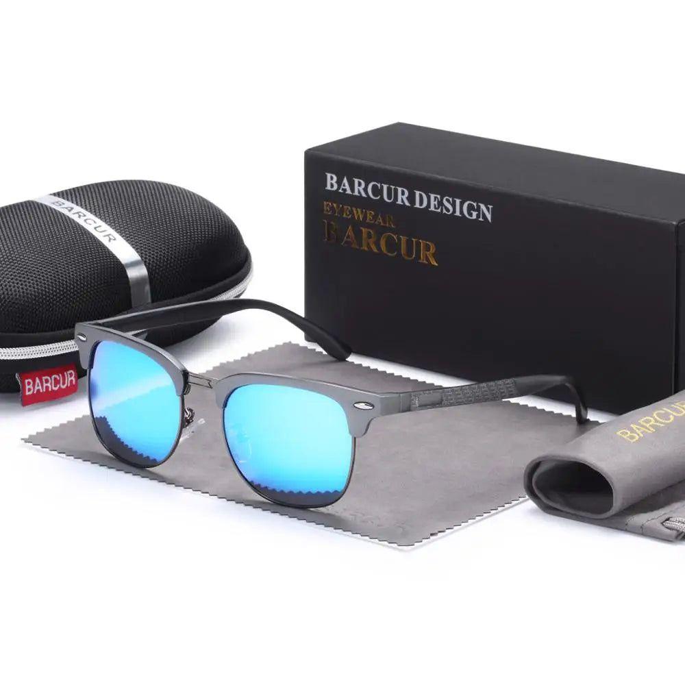 Barcur Men's UV400 Polarized Aluminum Sunglasses - Timeless Eyewear Style