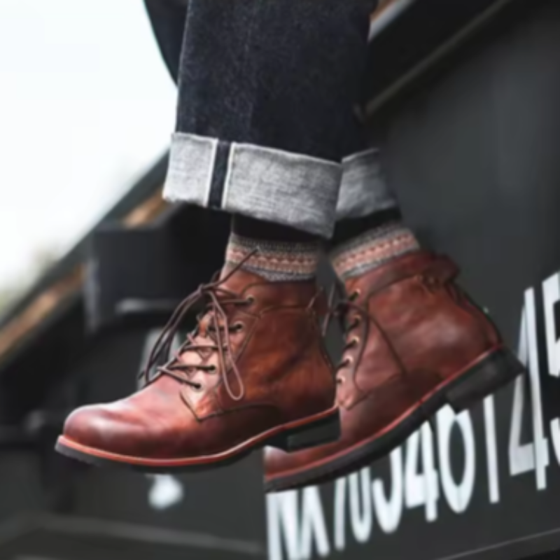 Beckett | Men's Leather Lace-Up Ankle Booties