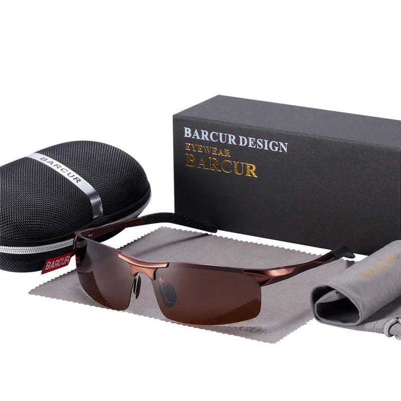 Men's Sport Sunglasses with Polarized Aluminum Frame, Photochromic Lenses, and UV400 Protection
