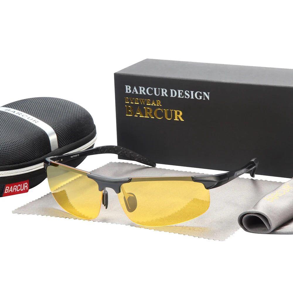Men's Sport Sunglasses with Polarized Aluminum Frame, Photochromic Lenses, and UV400 Protection