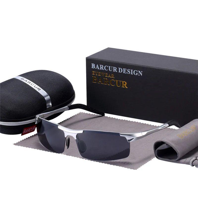 Men's Sport Sunglasses with Polarized Aluminum Frame, Photochromic Lenses, and UV400 Protection