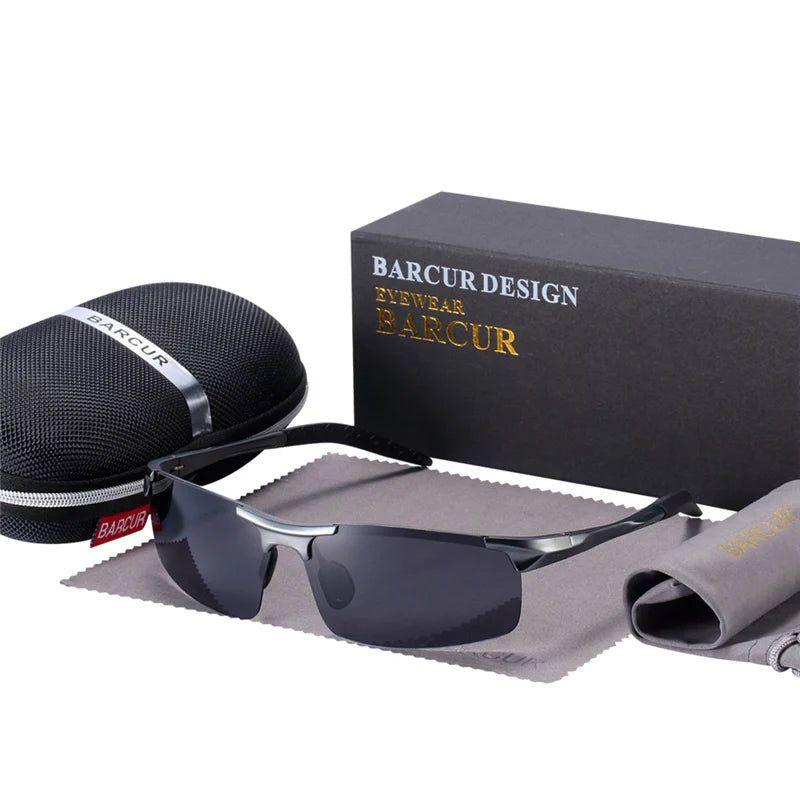 Men's Sport Sunglasses with Polarized Aluminum Frame, Photochromic Lenses, and UV400 Protection