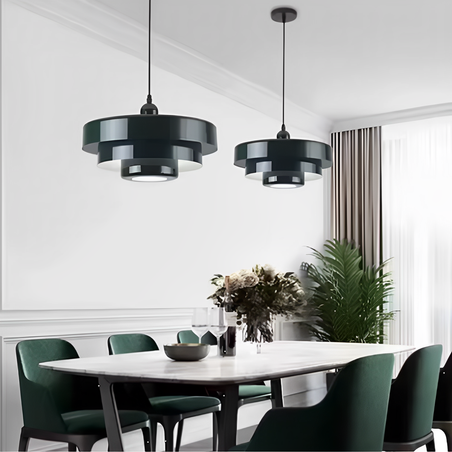 Elegant Retro Tier LED Pendant Lamp