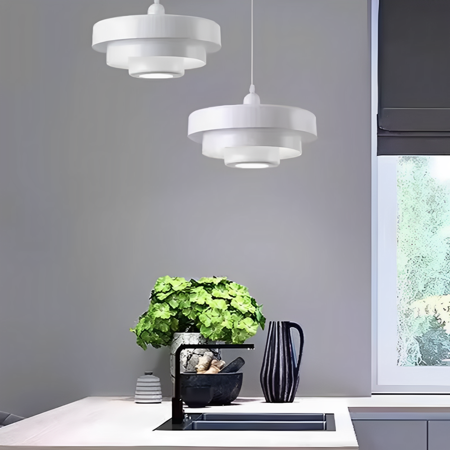 Elegant Retro Tier LED Pendant Lamp