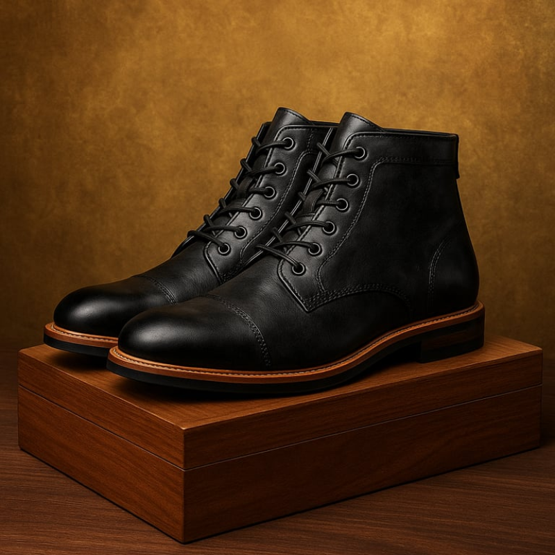 Beckett | Men's Leather Lace-Up Ankle Booties